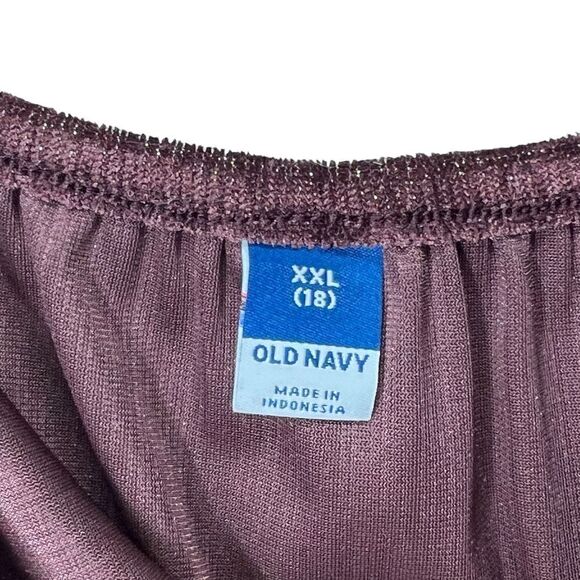 New with Tags Old Navy Short Sleeve Velvet Maroon Jumpsuit Sz Xxl - Picture 8 of 14